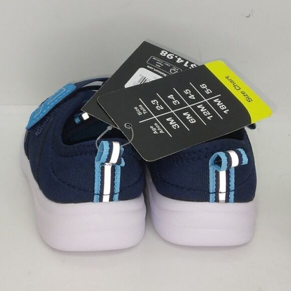 Athletic Works Toddler Boys NEW w/Tags Blue Easy Close Sneakers - sz. 5 - Picture 4 of 7